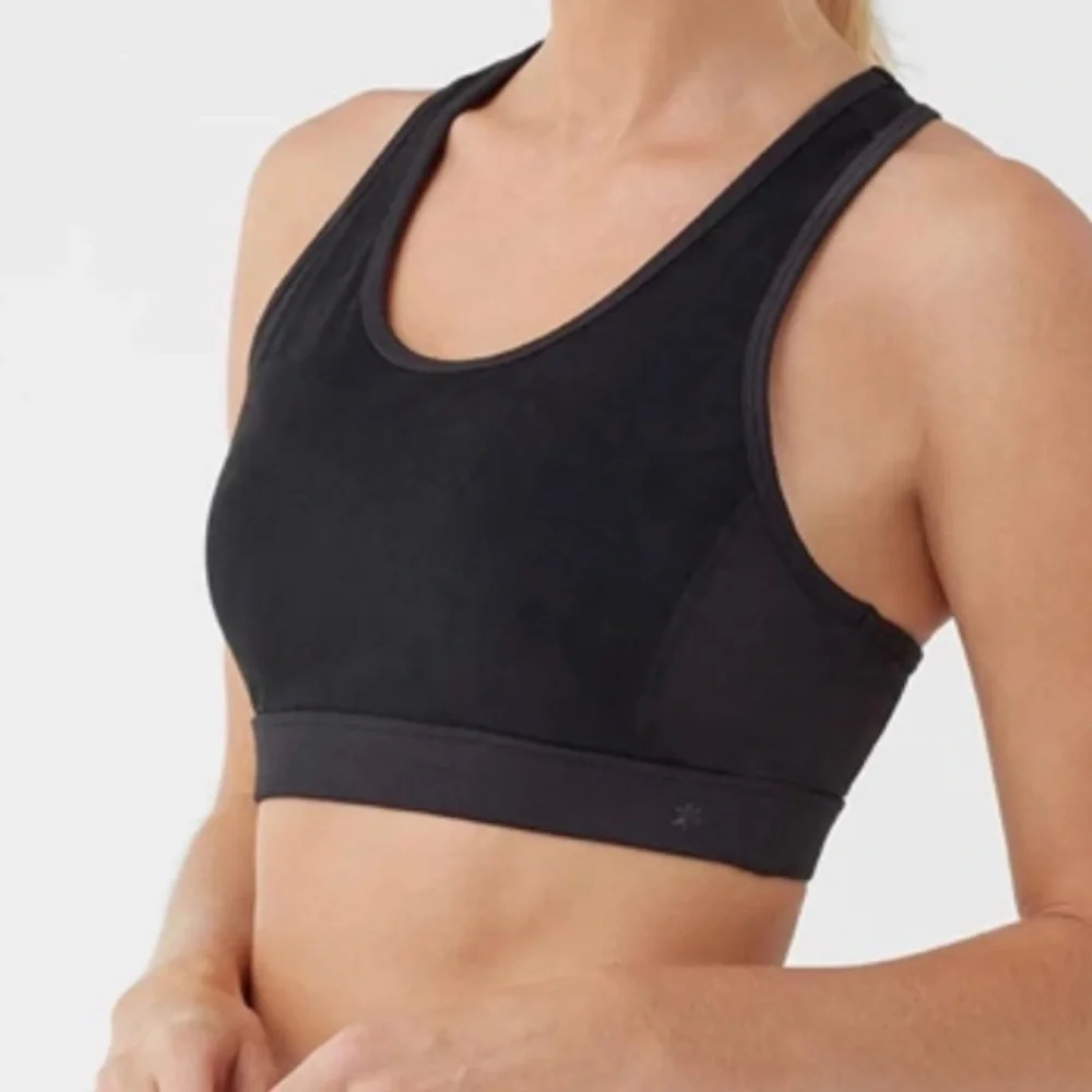 Splendid Black Faux Suede Racerback Sports Bra NEW